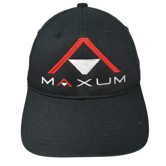 Maxum Lift Master Strapback Baseball Cap Black One Size Adjustable Outdoor Cap - Picture 1 of 9